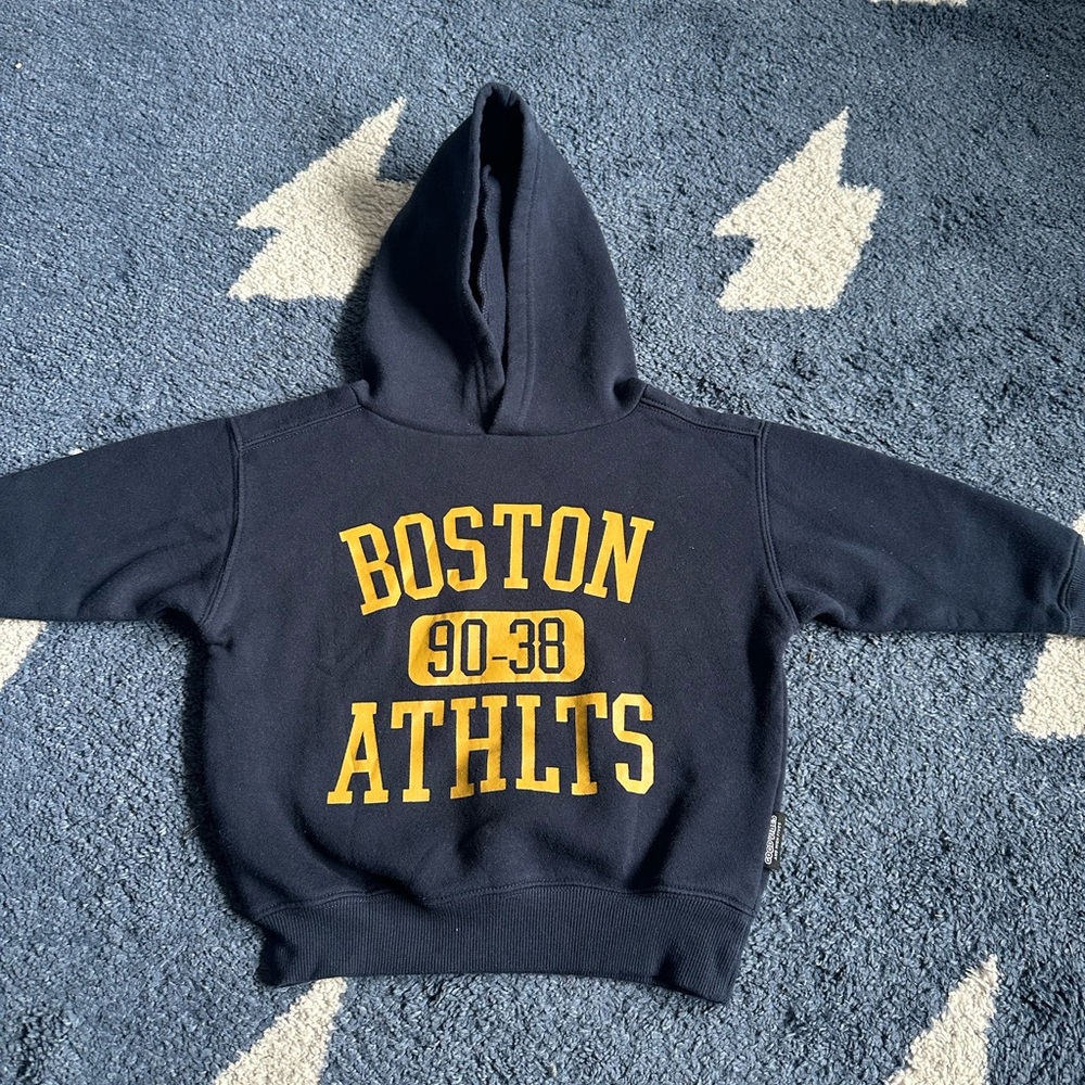 Kids Cotton On Blue and Yellow Athletic Hoodie